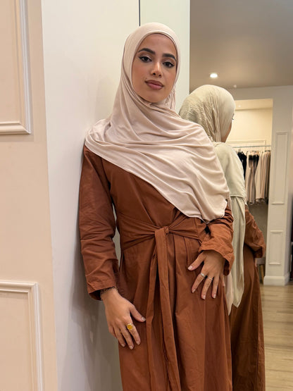 COTTON WRAP DRESS