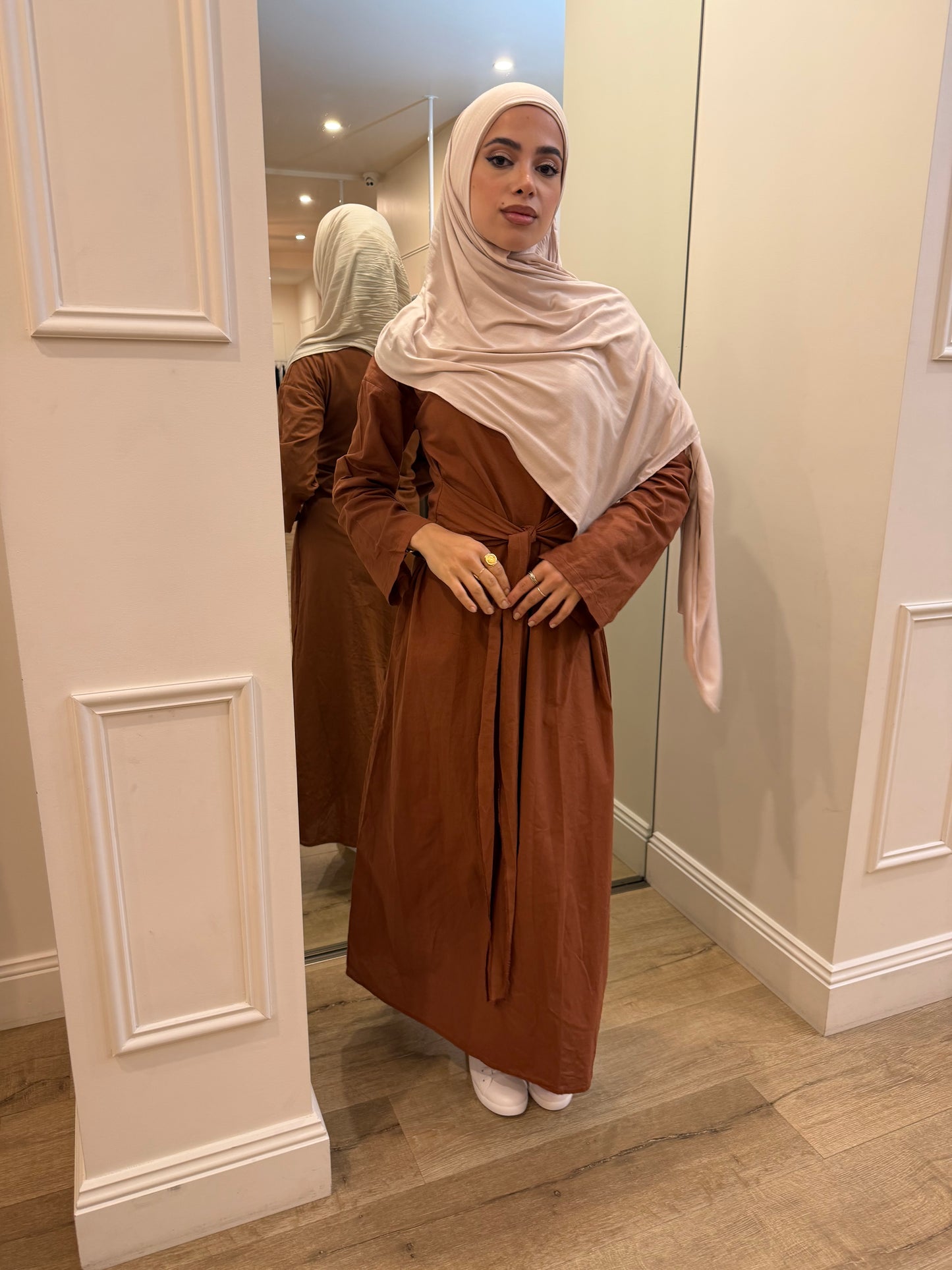 COTTON WRAP DRESS