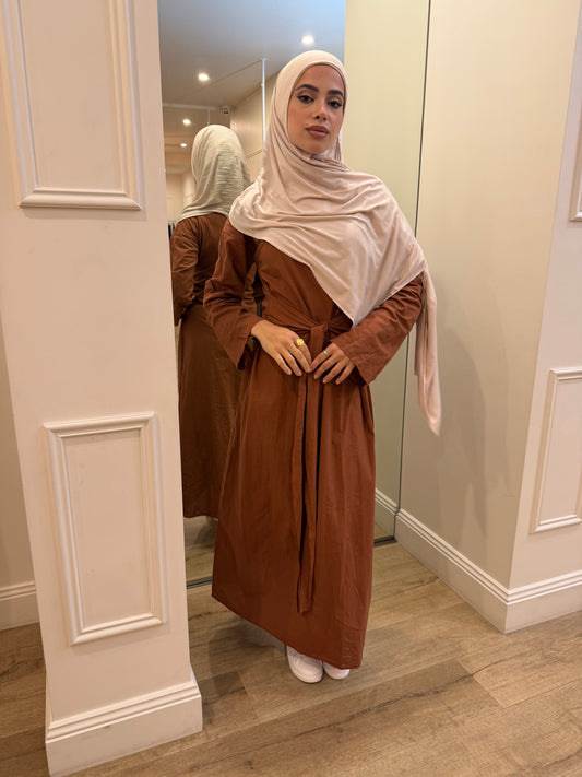 COTTON WRAP DRESS