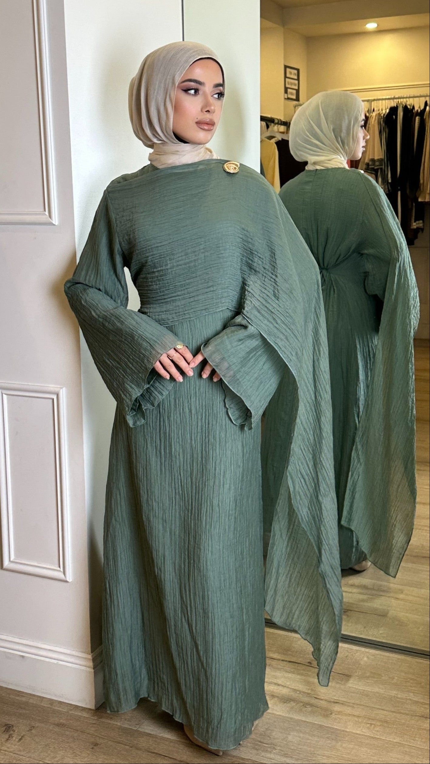 THE OCEAN DRAPE DRESS