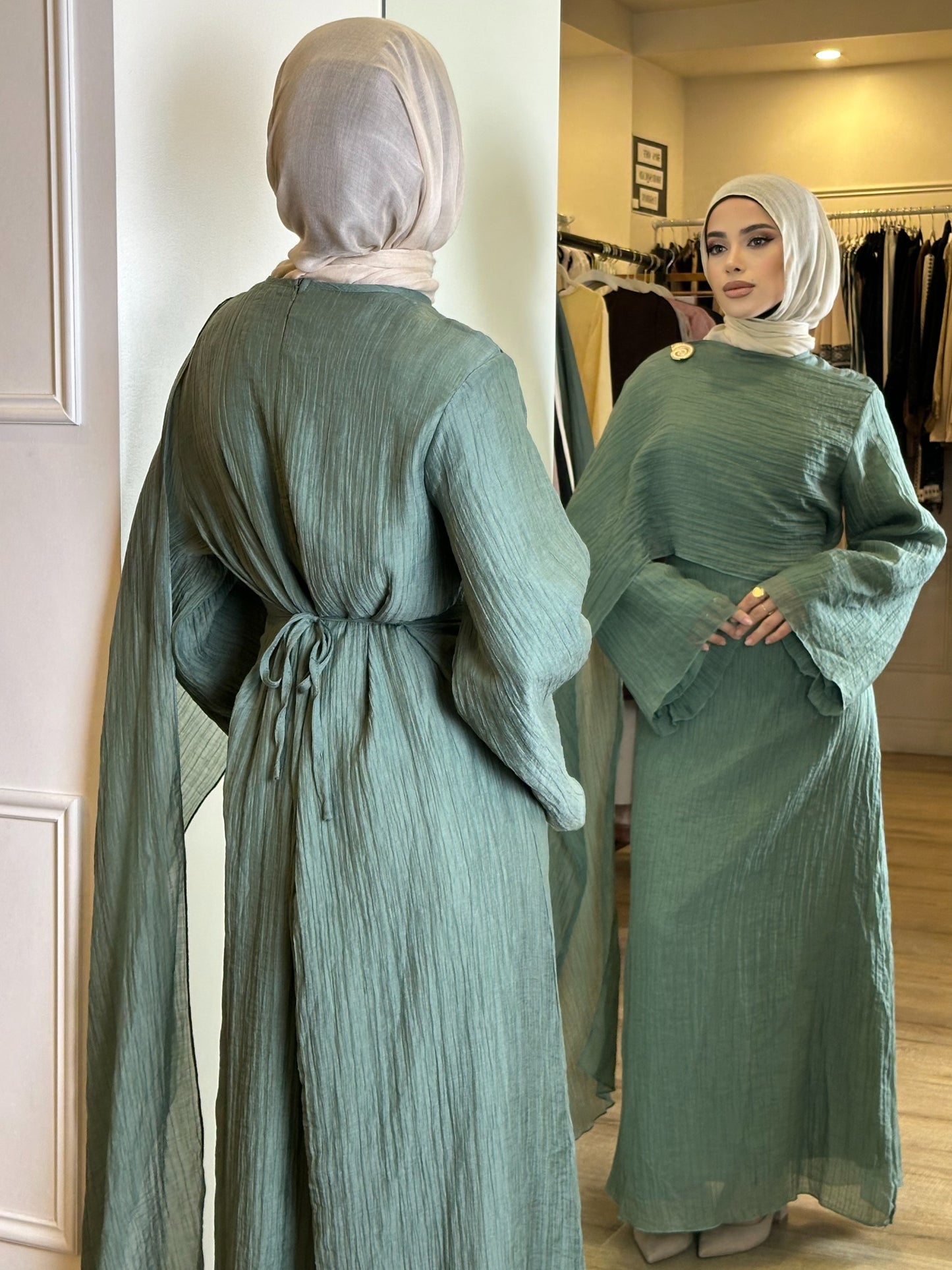 THE OCEAN DRAPE DRESS