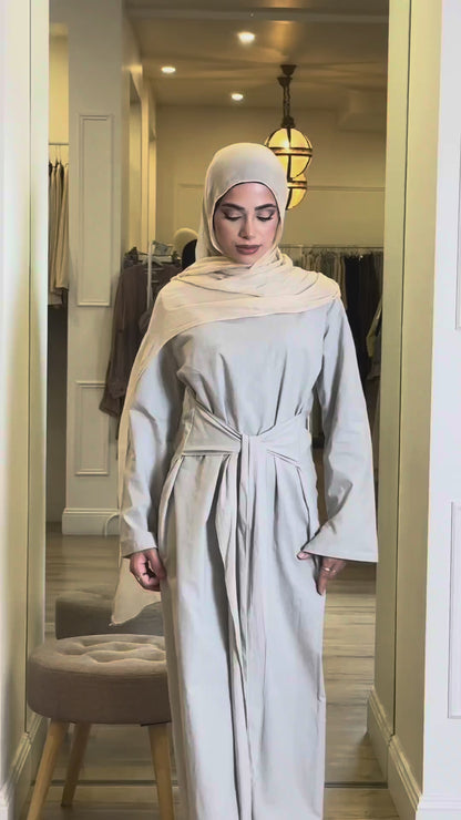 COTTON WRAP DRESS