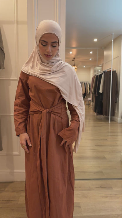COTTON WRAP DRESS